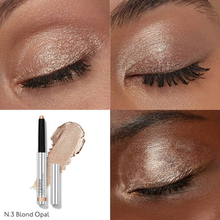 By Terry Ombre Blackstar Eyeshadow i fargen Blond Opal vist på ulike hudtoner.