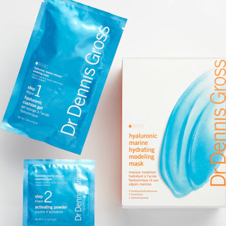 Dr. Dennis Gross Hyaluronic Marine Hydrating Mask step 1 og step 2.