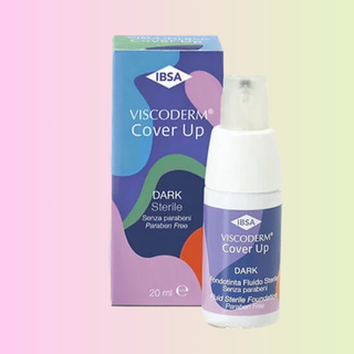 Viscoderm Cover Up Dark – Foundation med hyaluronsyre for fyldigere hud og dekking av rødhet.