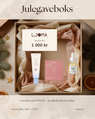 Ljoma-pakke Julegaveboks Glød med gavekort 1 000 kr i gaveeske