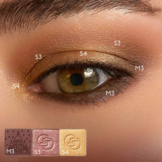 By Terry VIP Expert Palette N6 Opulent Star øyenskygge look laget med M3, S3 og S4. 