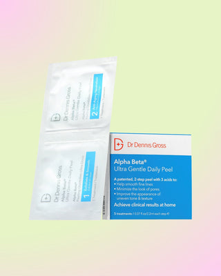 Alpha Beta™ Ultra Gentle Peel med melkesyre og mandelsyre for fuktighet.