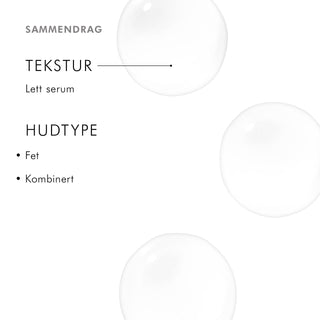 Blemish + Age Defense serum som renser porene og reduserer akne. Bildet viser teksturen. 