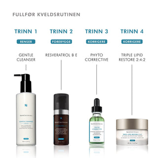 SkinCeuticals Gentle Cleanser_bildet viser kvelds hudpleierutine.