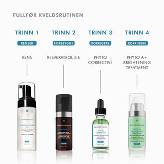 Hvordan anvende SkinCeuticals Phyto Corrective Gel i din kvelds hudpleierutine. 