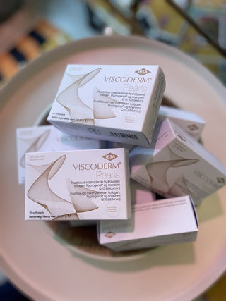 VISCODERM Pearls – Kollagentilskudd som forbedrer hudens elastisitet og reduserer aldringstegn.